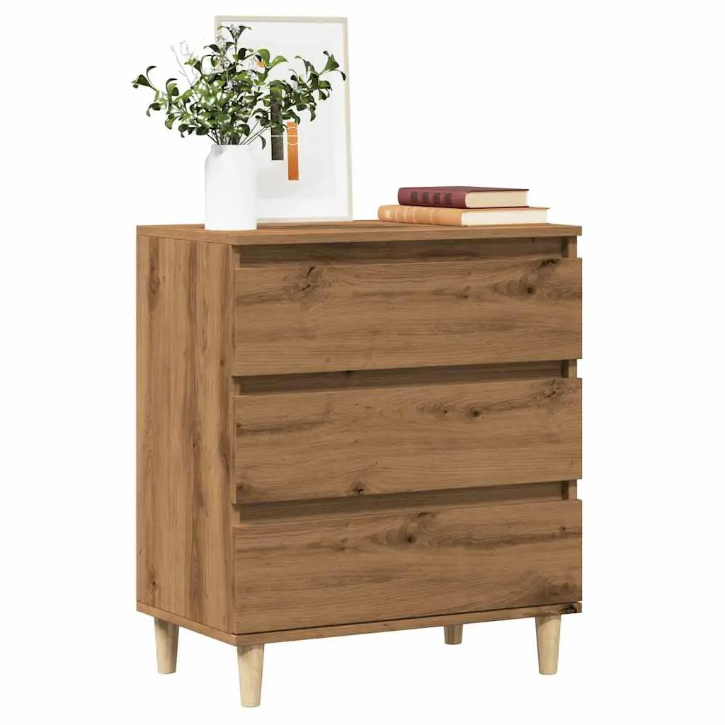 Credenza Rovere Artigianale 60x35x70 cm in Legno Multistrato