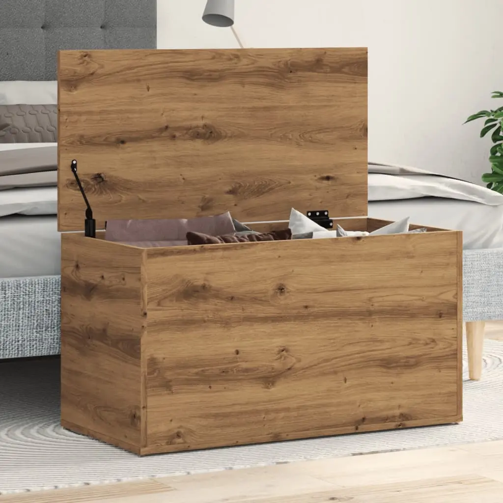 Cassapanca Rovere Artigianale 84x42x46 cm Legno Ingegnerizzato