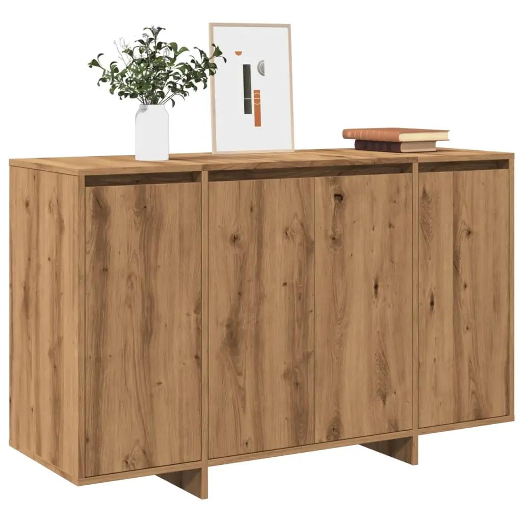 Credenza Rovere Artigianale 120x41x75 cm in Legno Multistrato