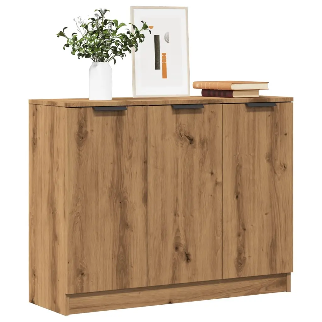 Credenza Rovere Artigianale 90,5x30x70 cm in Legno Multistrato