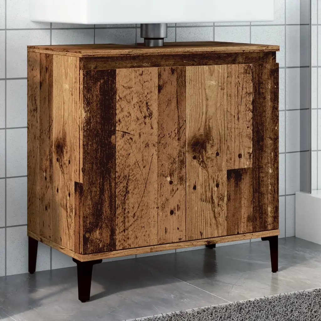 Mobile Lavabo Legno Antico 58x33x60 cm in Legno Multistrato