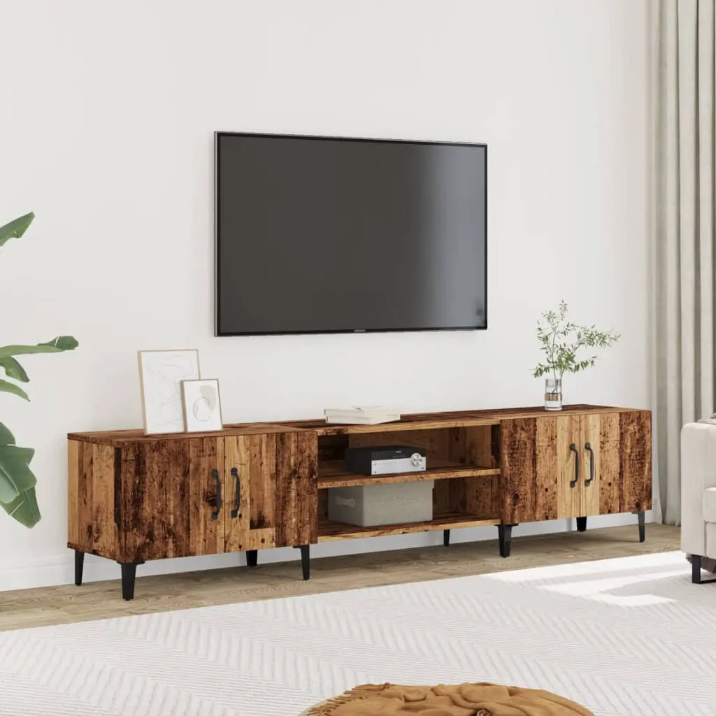 Mobile Porta TV Legno Antico 180x31,5x40cm in Legno Multistrato