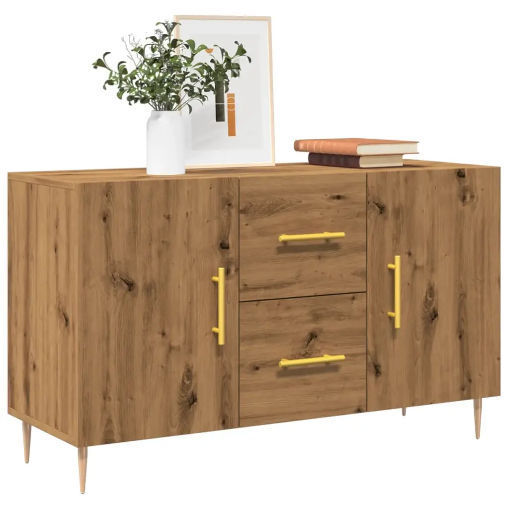 Credenza Rovere Artigianale 100x36x60 cm in Legno Multistrato