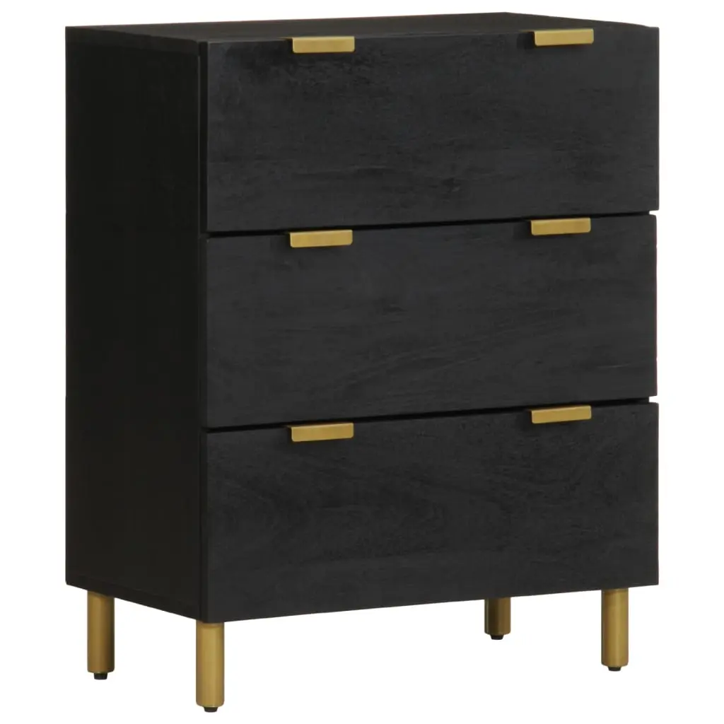 Credenza Nera 60x33x75 cm in Legno Multistrato