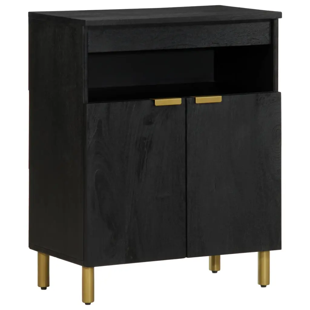 Credenza Nera 60x33x75 cm in Legno Multistrato