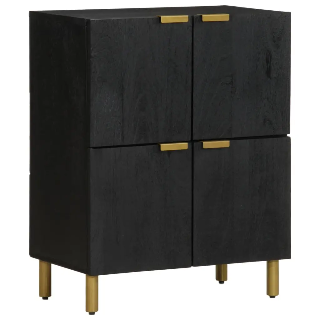 Credenza Nera 60x33x75 cm in Legno Multistrato