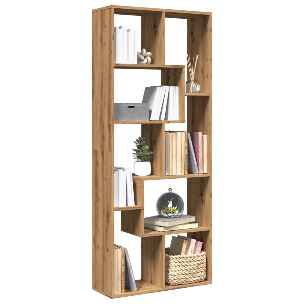 Libreria Divisorio Rovere Artigianale 67x25x161,5 cm Truciolato