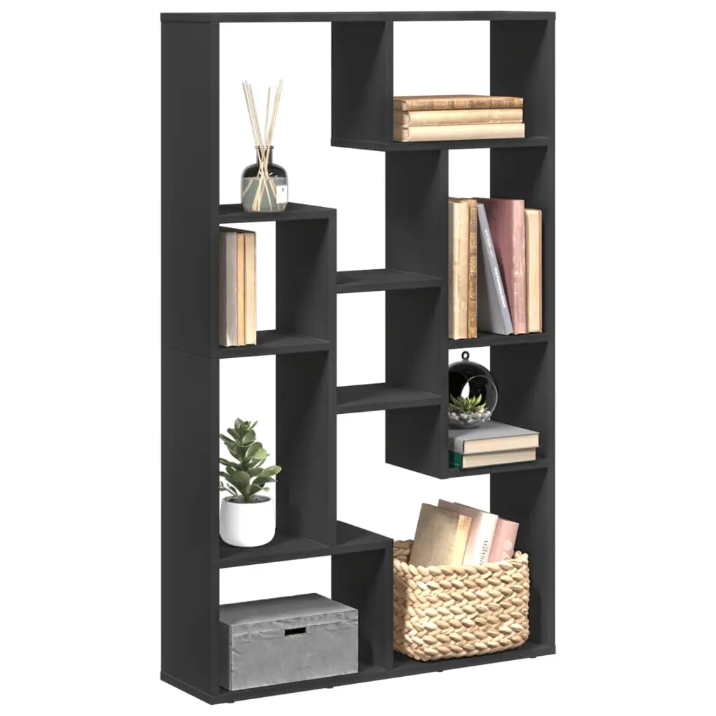 Libreria Nera 72x20x120 cm in Truciolato