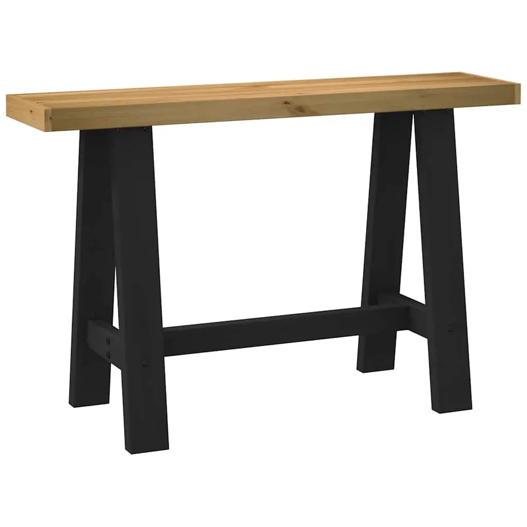 Tavolo Consolle NOAIN Gambe Forma A 120x30x75 cm Legno Massello