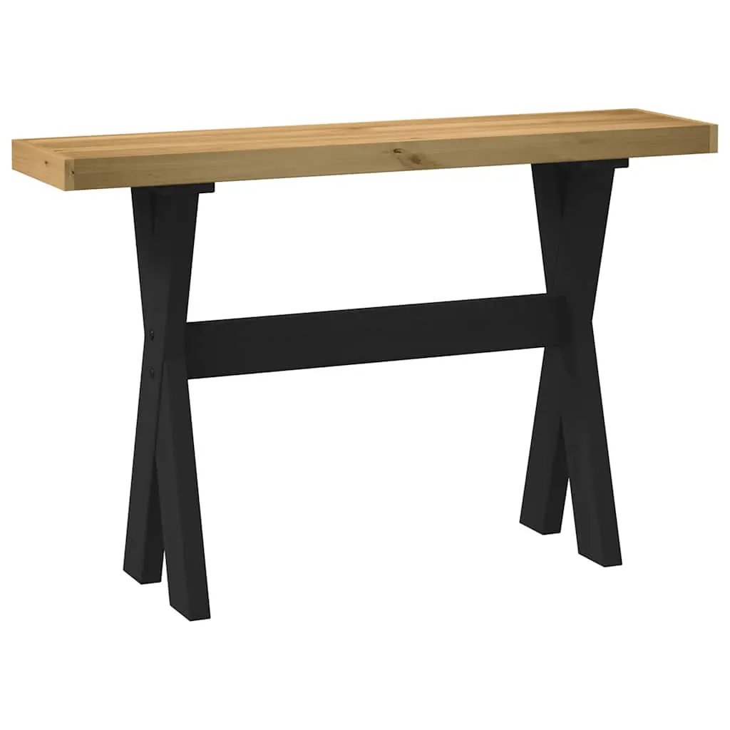 Tavolo Consolle NOAIN Gambe Forma X 120x30x75 cm Legno Massello