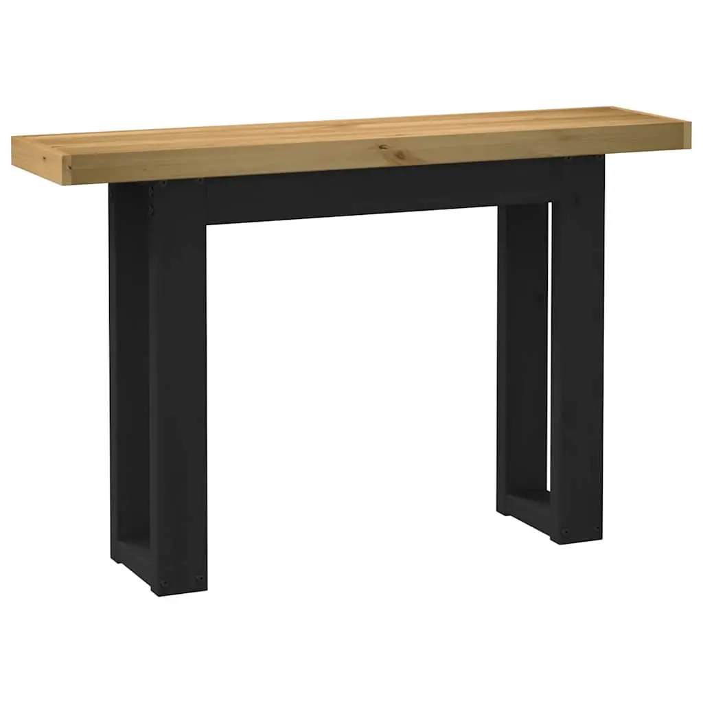 Tavolo Consolle NOAIN Gambe Forma U 120x30x75 cm Legno Massello