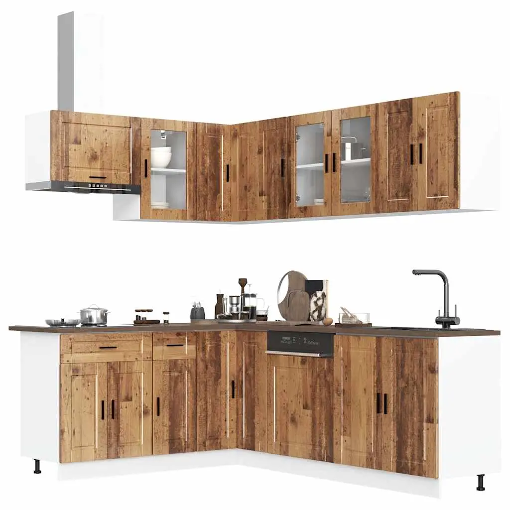 Set Mobili da Cucina 11 pz Porto Legno Antico in Truciolato