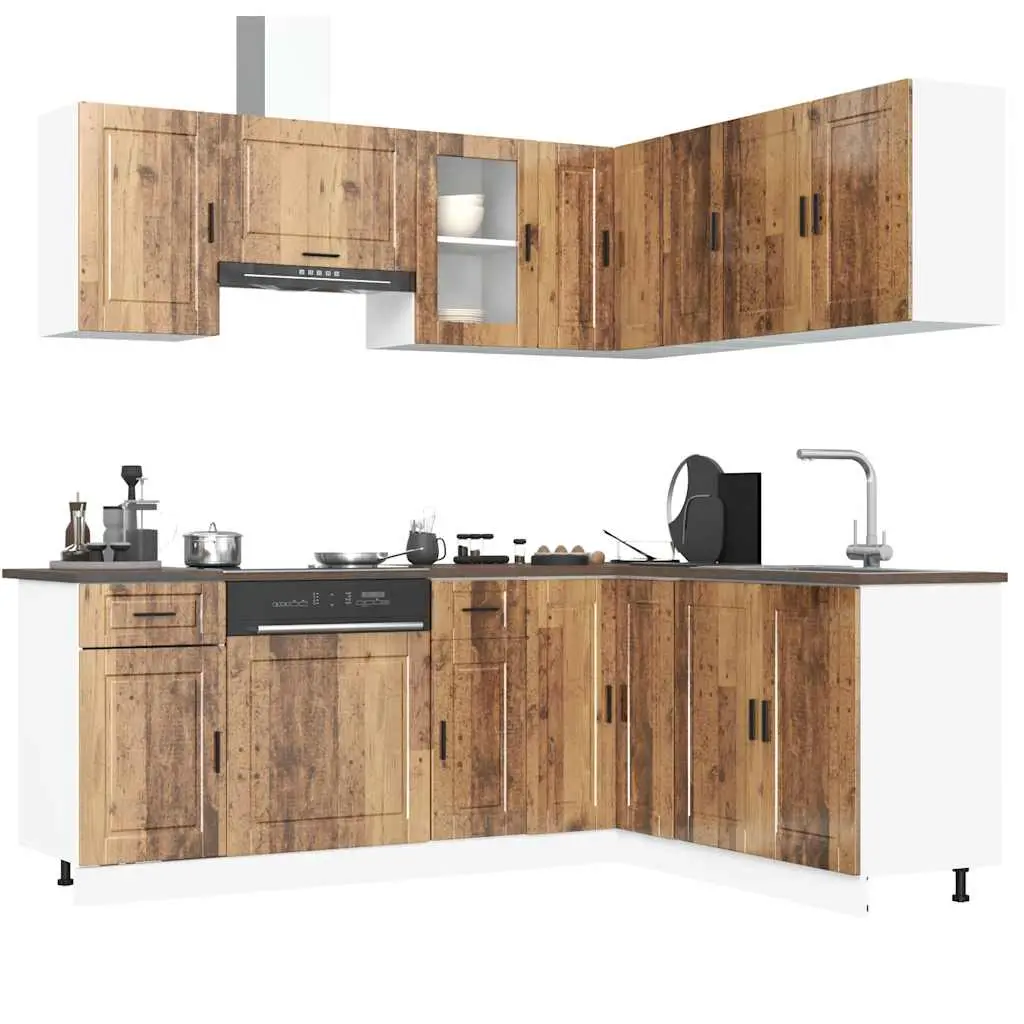 Set Mobili da Cucina 11 pz Porto Legno Antico in Truciolato