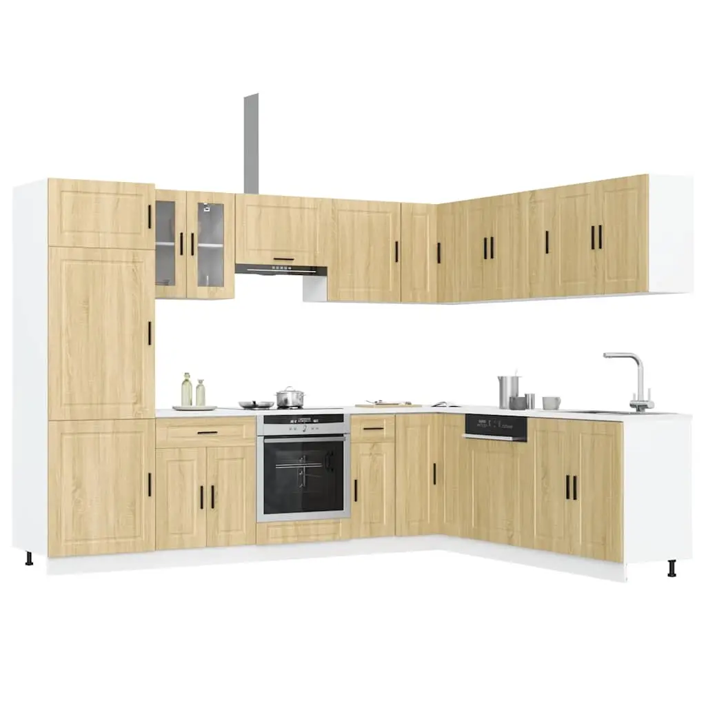 Set Mobili da Cucina 14 pz Porto Rovere Sonoma in Truciolato