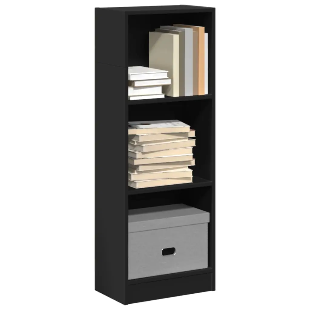 Libreria Nera 40x24x109 cm in Truciolato