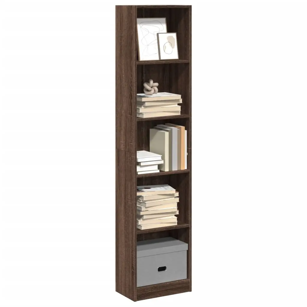 Libreria Rovere Marrone 40x24x176 cm in Legno Multistrato