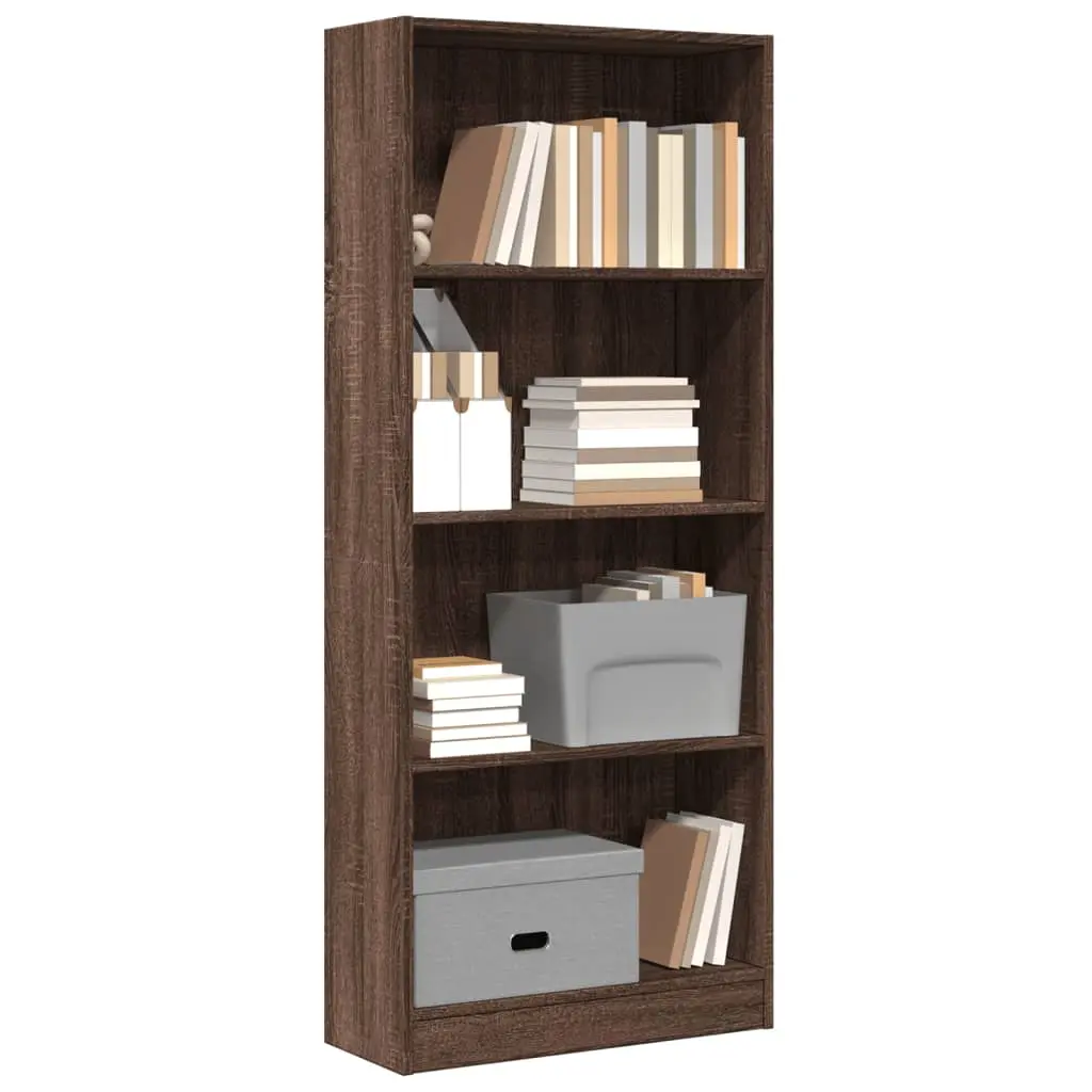 Libreria Rovere Marrone 60x24x143 cm in Legno Multistrato