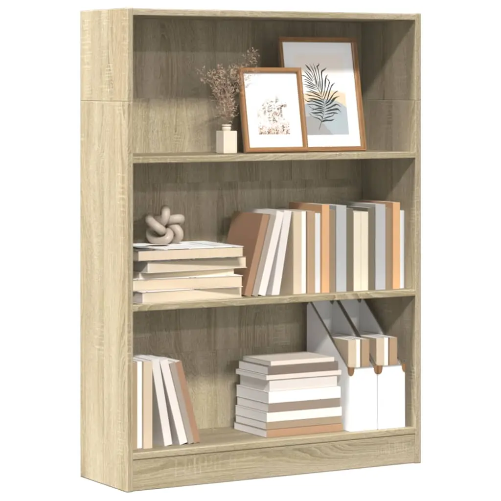 Libreria Rovere Sonoma 80x24x109 cm in Legno Multistrato