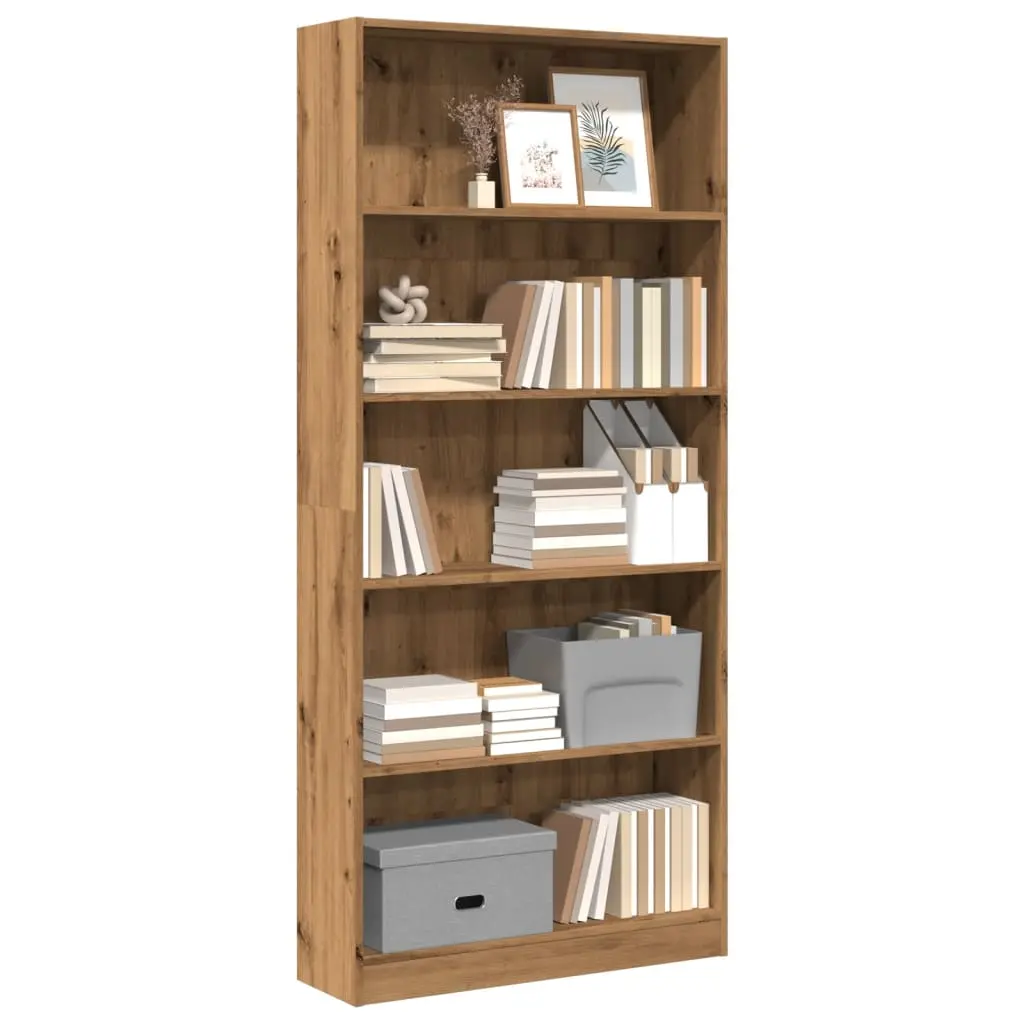 Libreria Rovere Artigianale 80x24x176 cm in Legno Multistrato