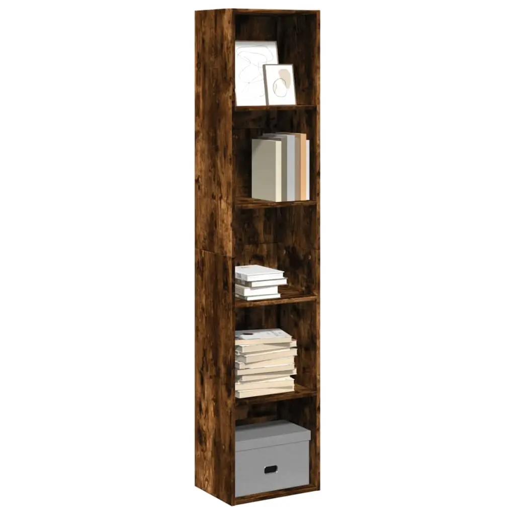 Libreria Rovere Fumo 40x30x189 cm in Legno Multistrato