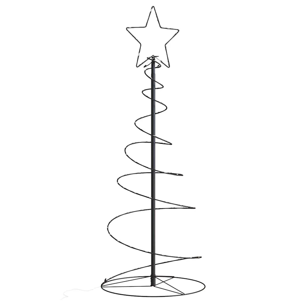 Illuminazione Albero di Natale a Cono 80 LED Bianco Caldo 120cm