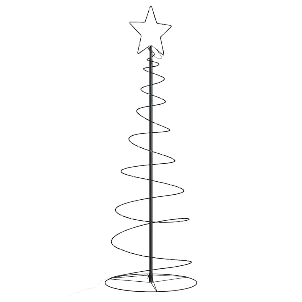 Illuminazione Albero di Natale a Cono 100LED Bianco Caldo 150cm