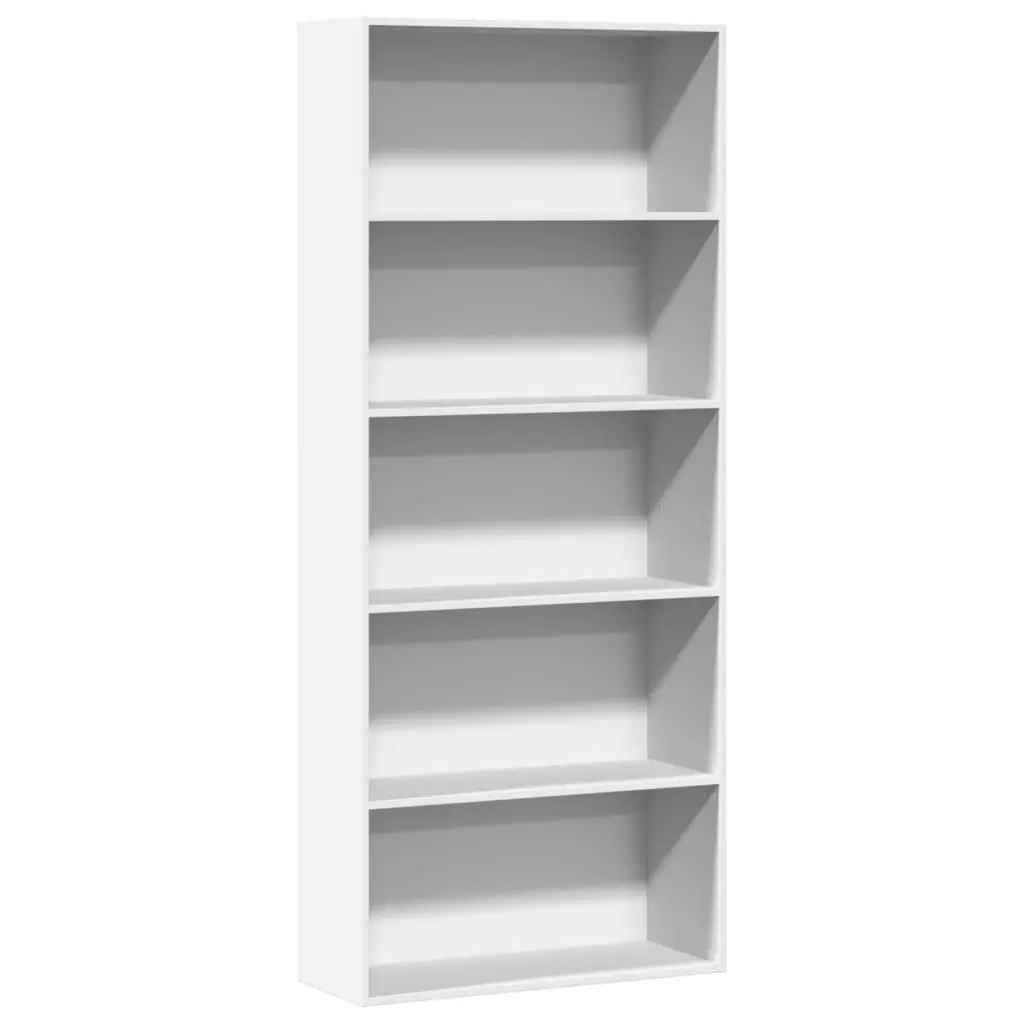 Libreria Bianca 80x30x189 cm in Legno Multistrato