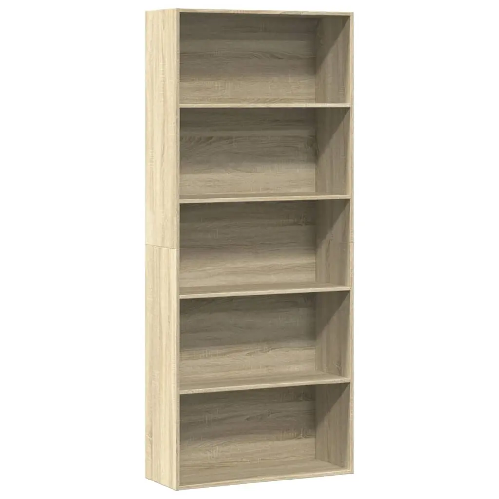 Libreria Rovere Sonoma 80x30x189 cm in Legno Multistrato