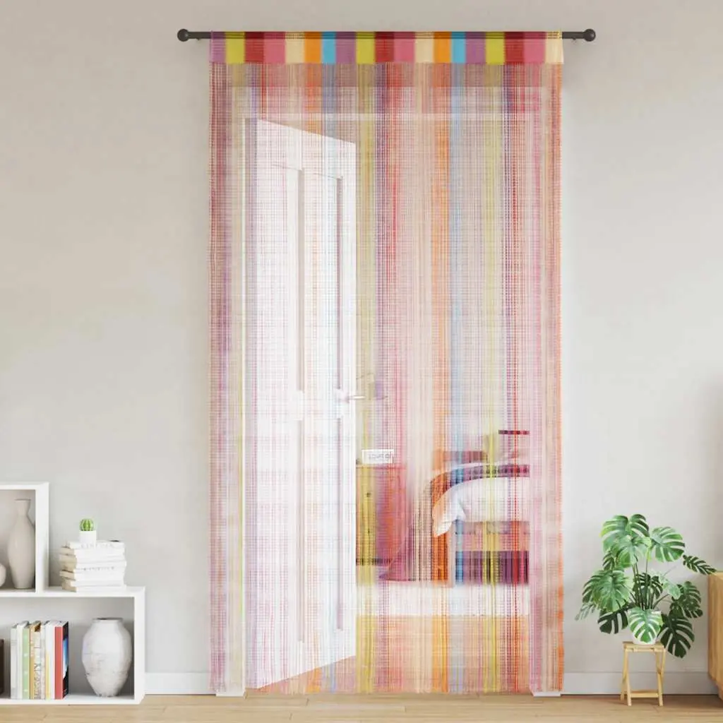 Tende a Filo 2 pz Multicolore 100x250 cm