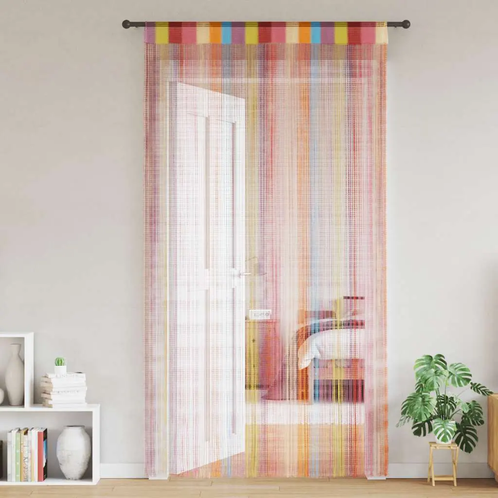 Tende a Filo 2 pz Multicolore 140x250 cm