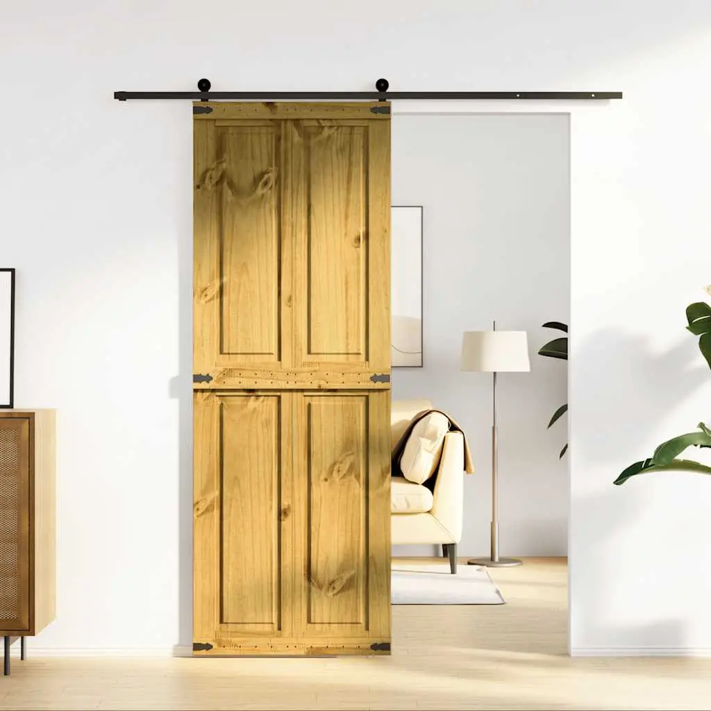 Porta per Granaio CORONA 70x210 cm in Legno Massello di Pino