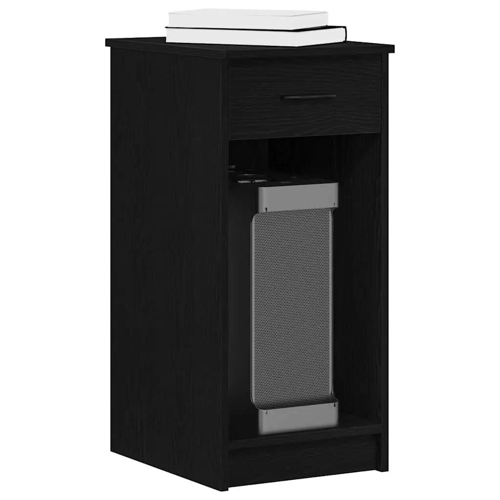 Supporto a Torre per Computer con Cassetto Nero 35x45x77 cm