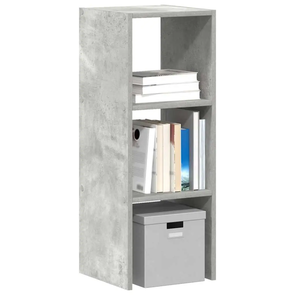 Libreria Impilabili Grigio Cemento 30x30x80cm Legno Multistrato