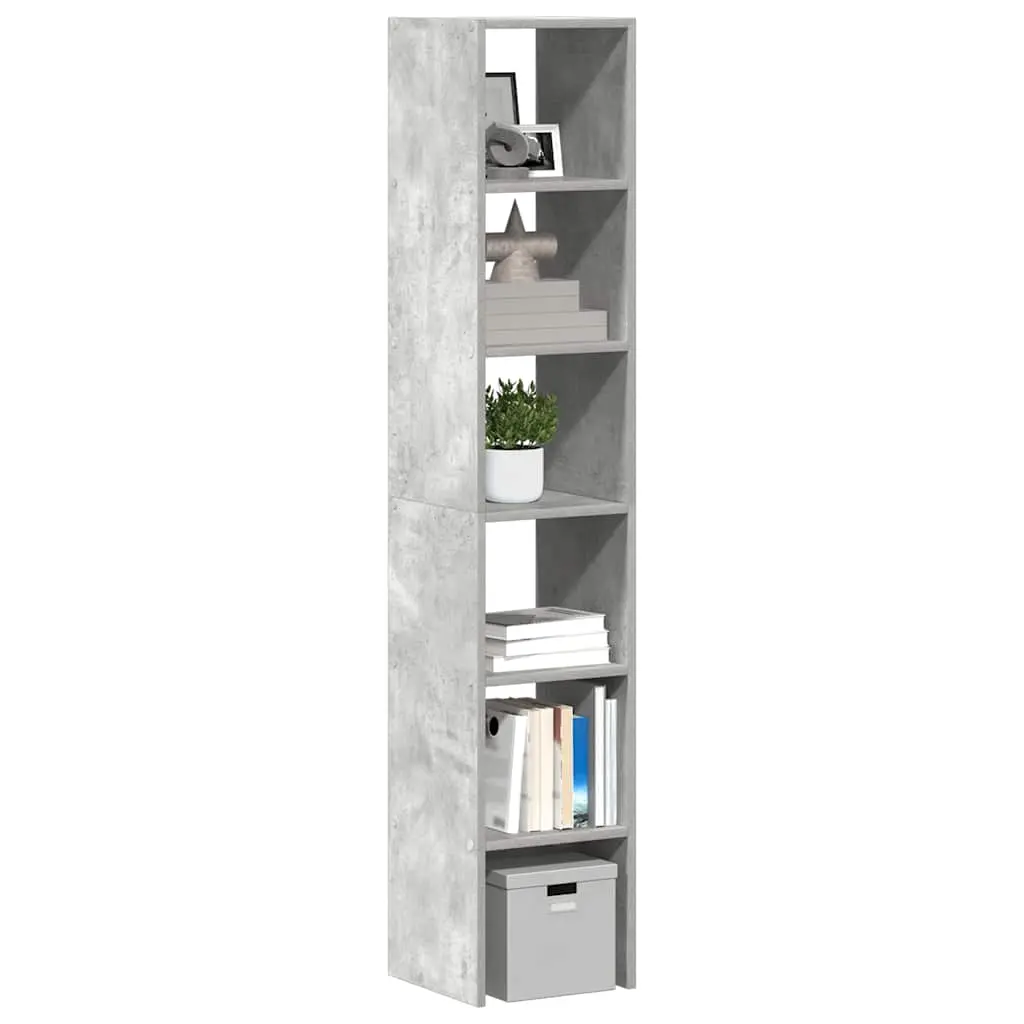 Librerie 2 pz Impilabili Grigio Cemento 30x30x80 cm Truciolato