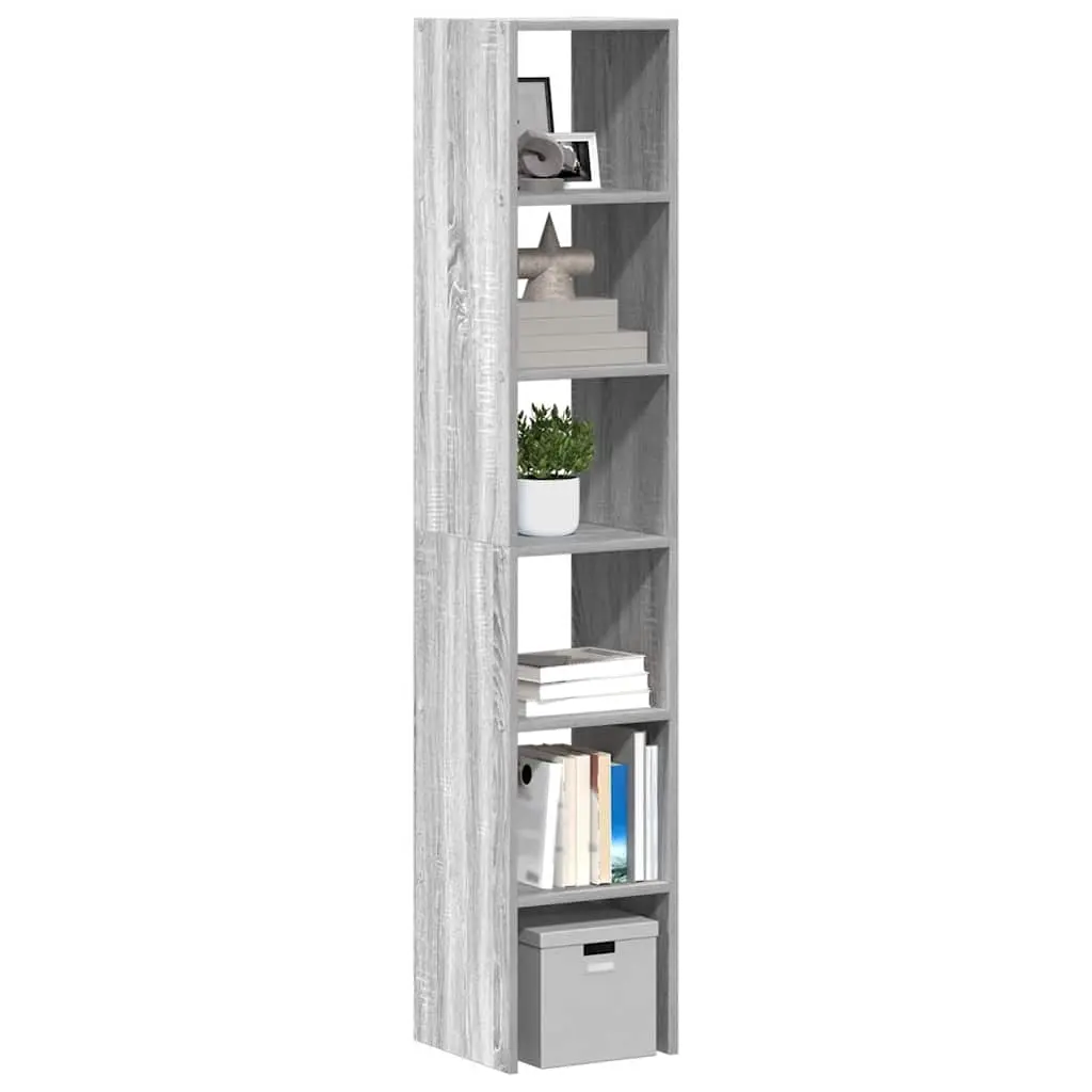 Librerie 2 pz Impilabili Grigio Sonoma 30x30x80cm in Truciolato