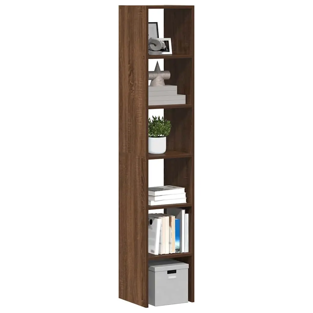 Librerie 2 pz Impilabili Rovere Marrone 30x30x80 cm Truciolato