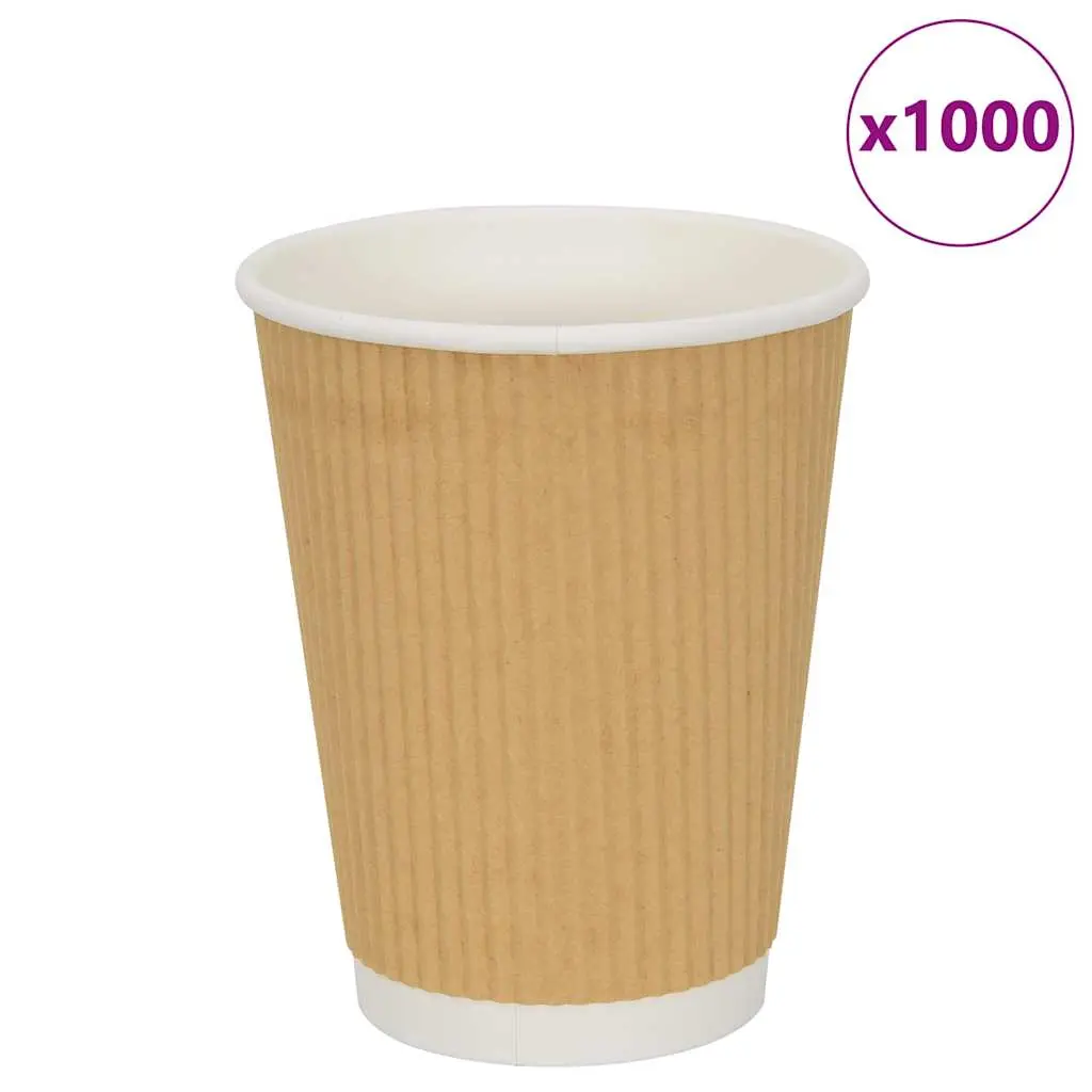 Bicchieri da Caffè in Carta 500 pz 12oz 300ml Marrone