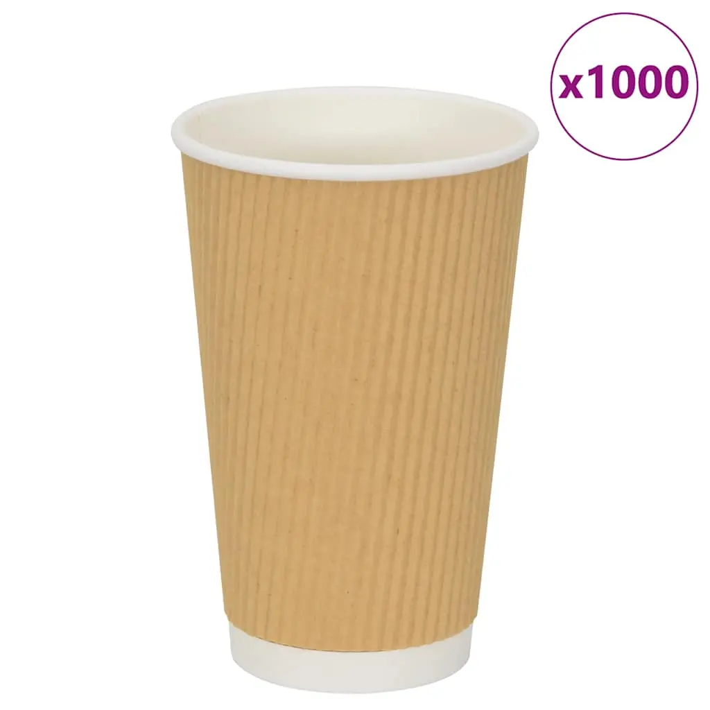 Bicchieri da Caffè in Carta 500 pz 16oz 400ml Marrone