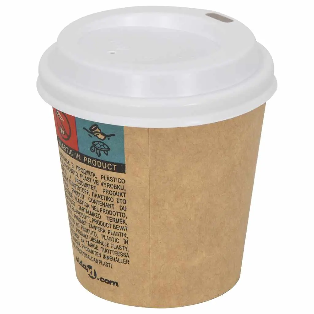 Coperchi Tazze da Caffè Carta Ø60mm 4oz 1000 pz Plastica Bianca