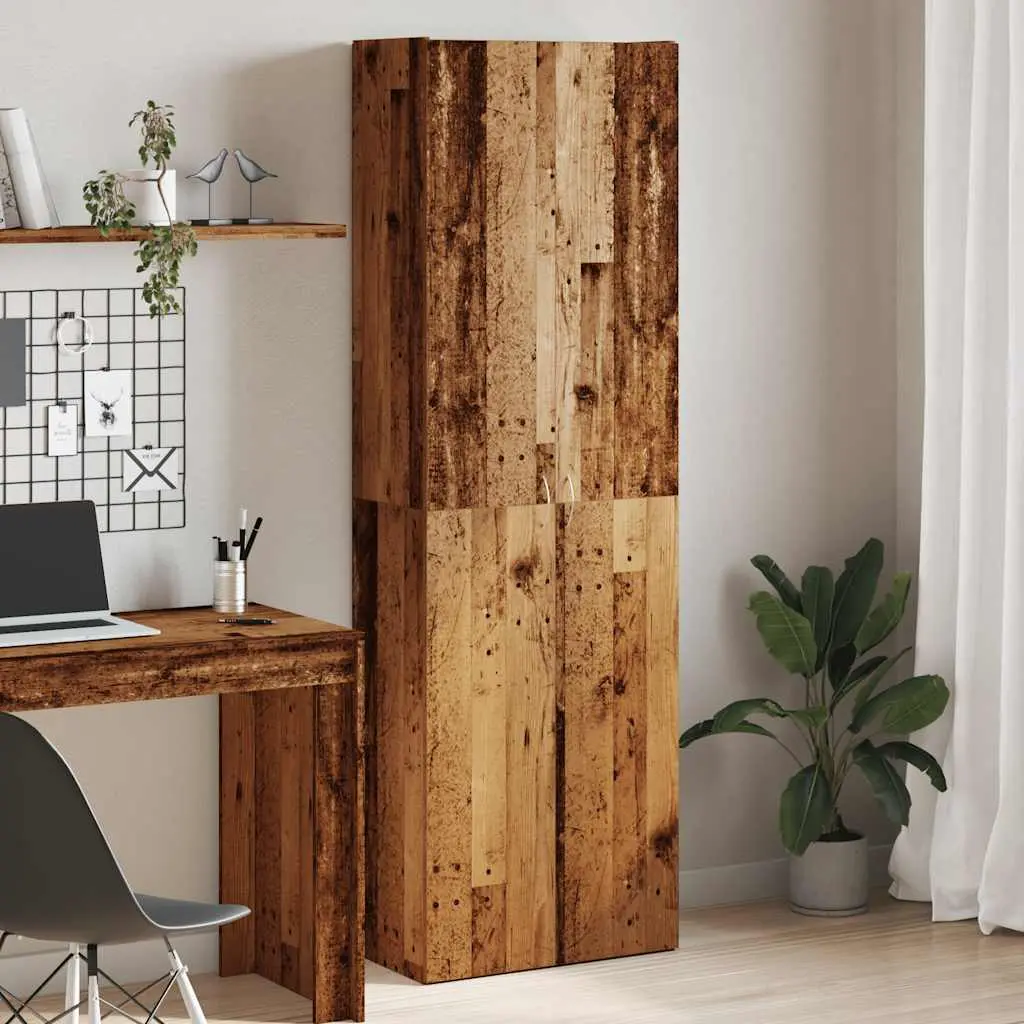 Credenza Legno Antico 60x32x190 cm in Truciolato