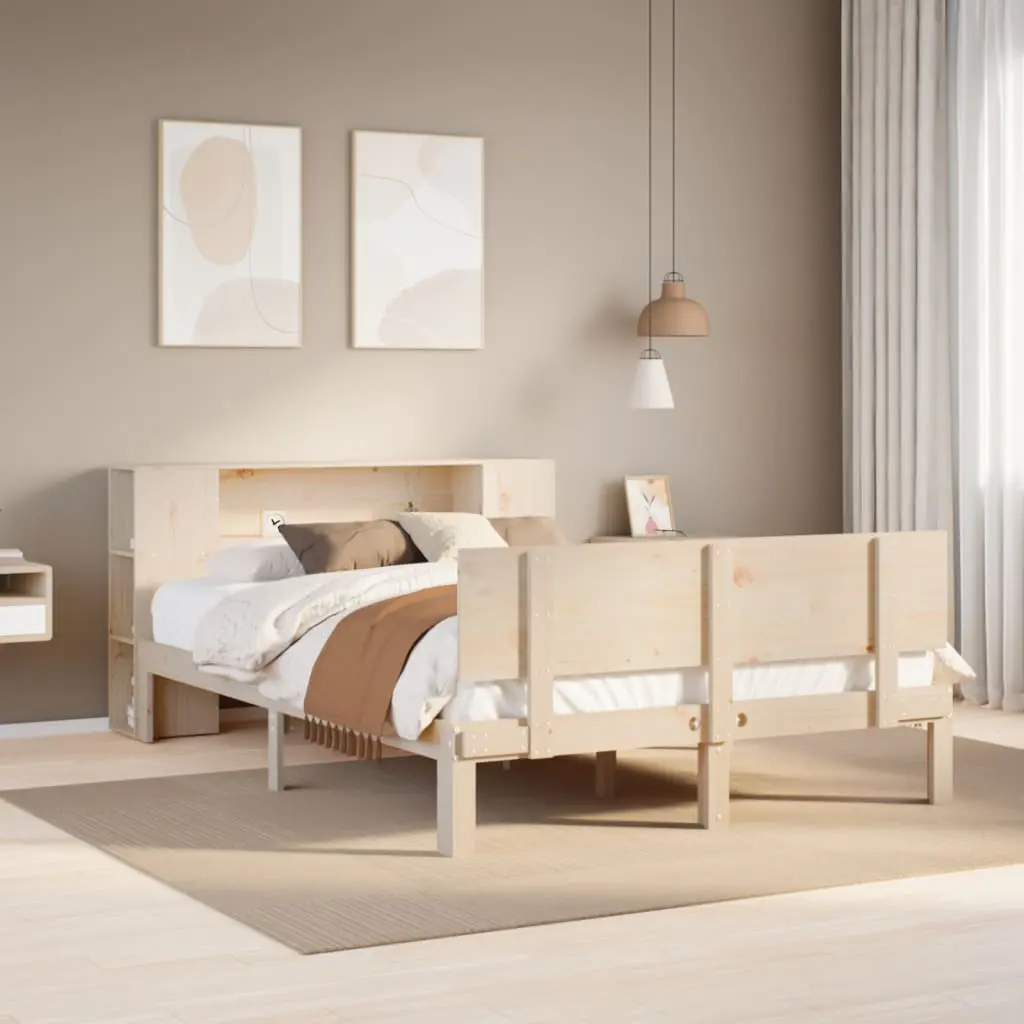 Letto Libreria senza Materasso 120x190 cm in Legno di Pino