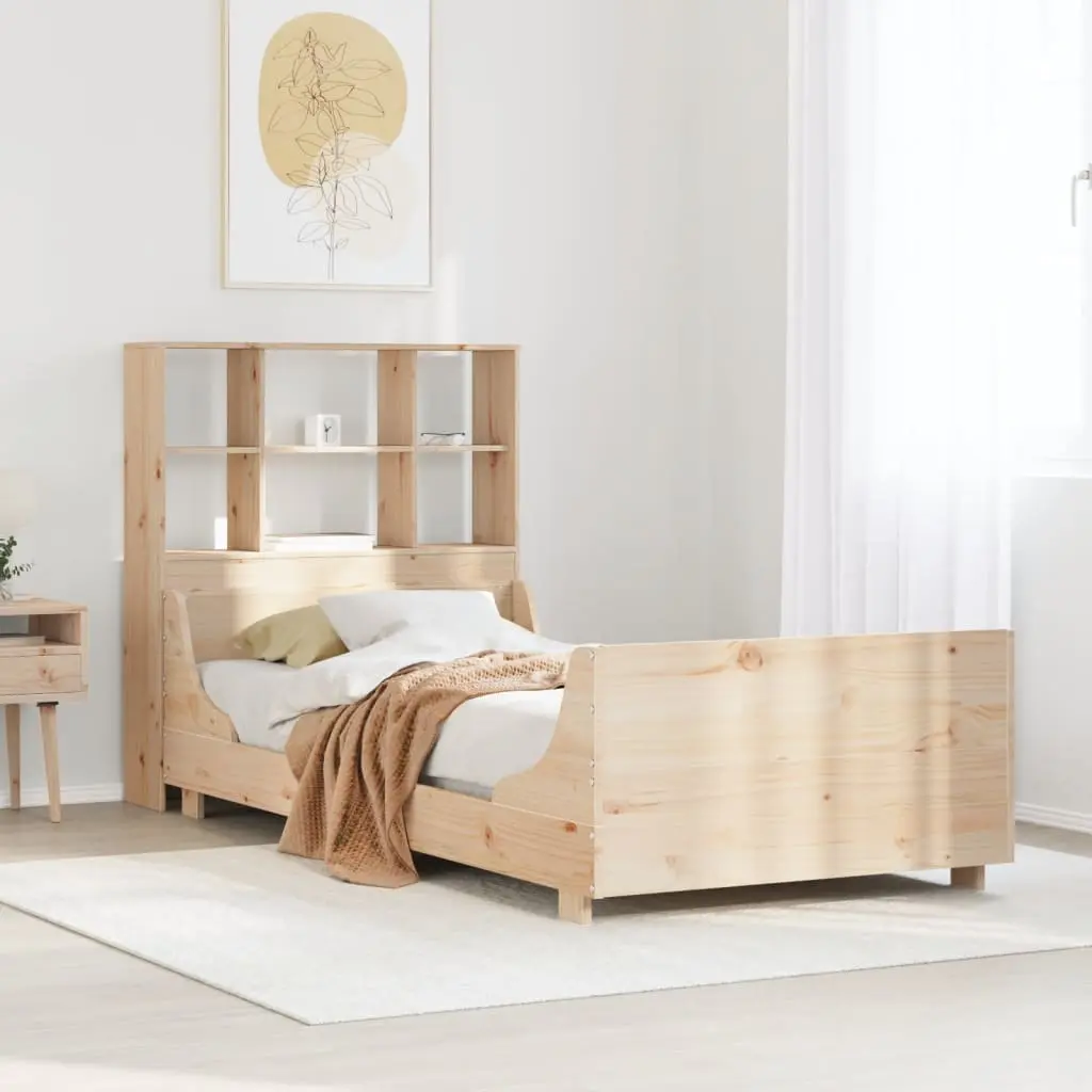 Letto Libreria senza Materasso 90x190 cm Legno Massello