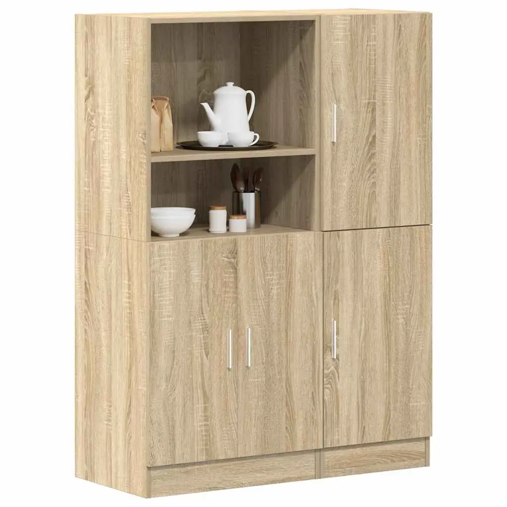 Set di Mobili da Cucina 2 pz Rovere Sonoma in Truciolato