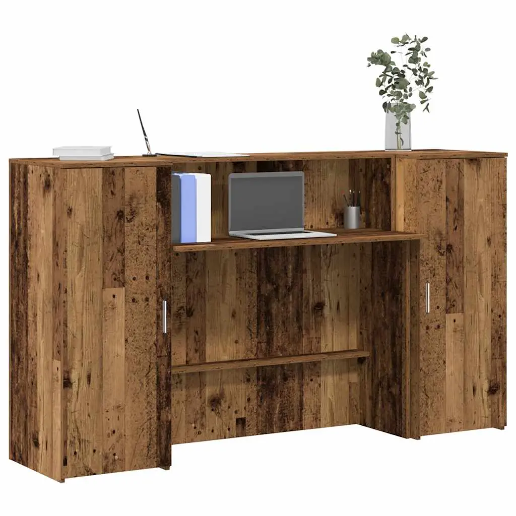 Banco Reception Legno Antico 180x50x103,5 cm Legno Multistrato