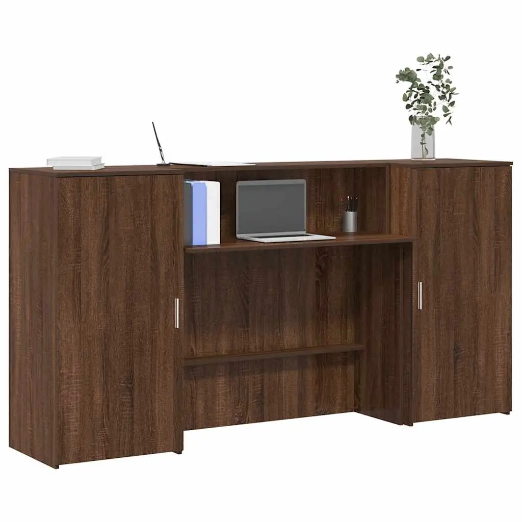 Banco Reception Rovere Marrone 200x50x103,5cm Legno Multistrato