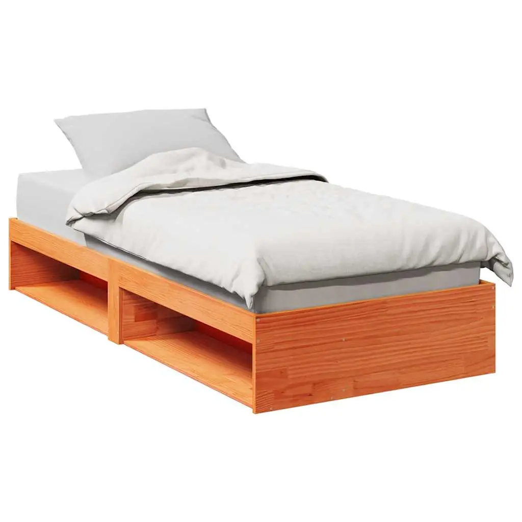 Dormeuse senza Materasso Marrone Cera 100x200 cm Legno di Pino