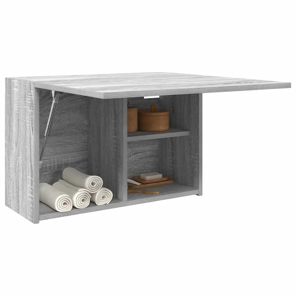 Mobile da Bagno Grigio Sonoma 60x25x40 cm in Legno Multistrato