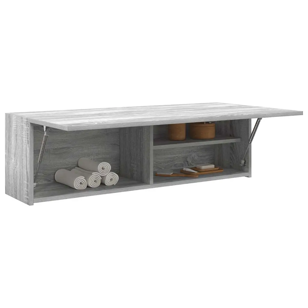 Mobile da Bagno Grigio Sonoma 100x25x30 cm in Truciolato