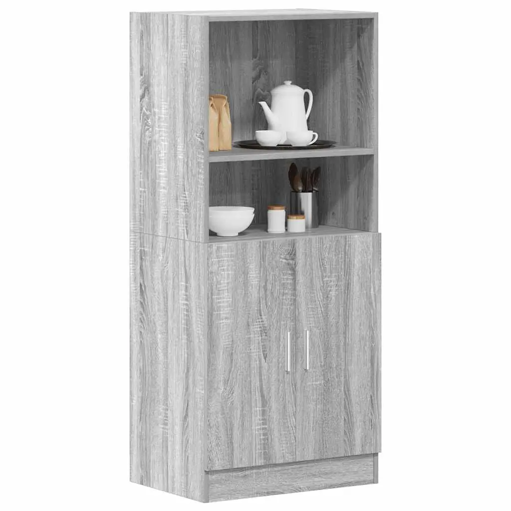 Armadietto Cucina Grigio Sonoma 57x41,5x131,5 cm in Truciolato