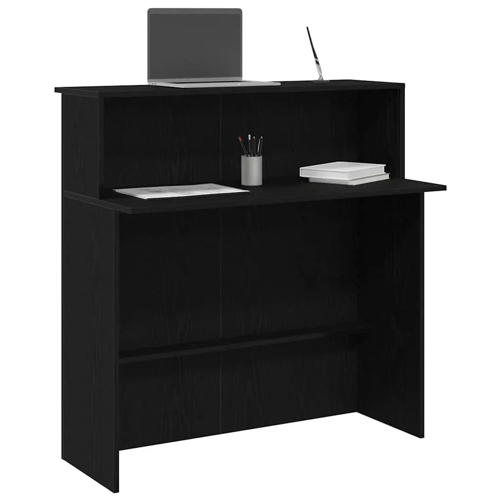 Banco Reception Nero 100x50x103,5 cm in Legno Multistrato